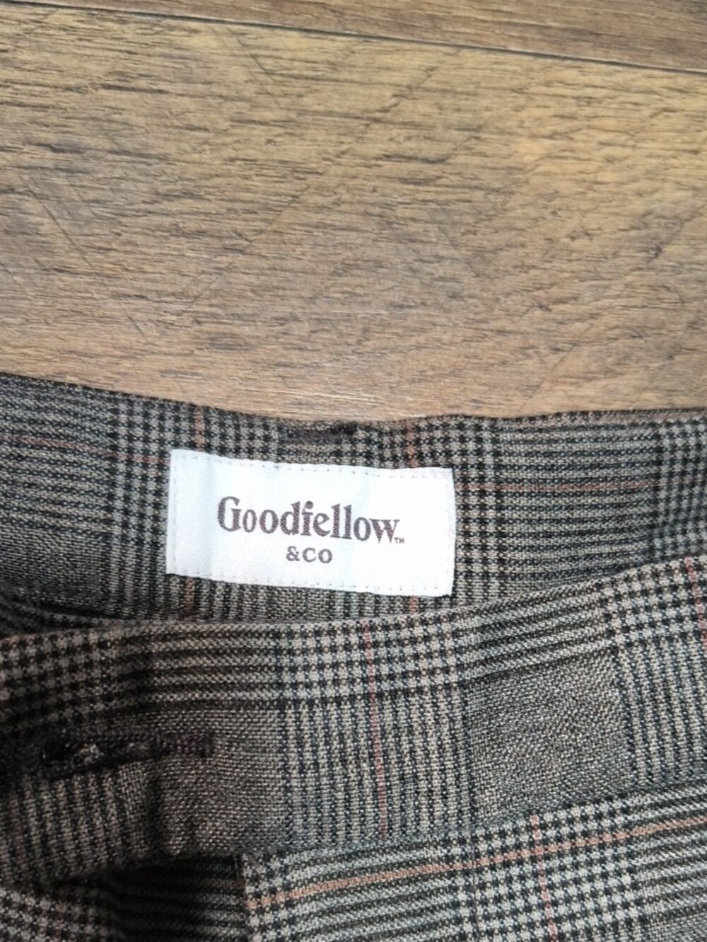 Goodfellow & Co Brown Plaid Dress Pants - Picture 2 of 3